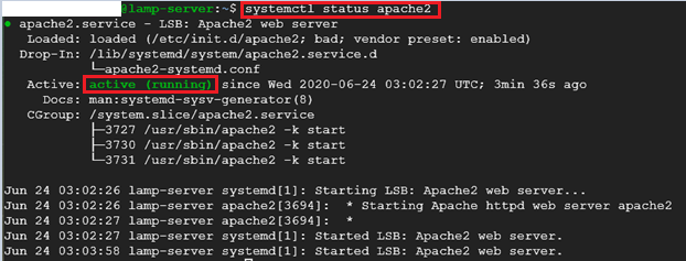 Kiểm tra trạng thái của Apache