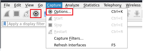 Capture Filters Menu