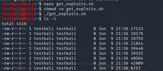 get exploits script result