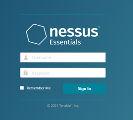Nessus Web Client Login