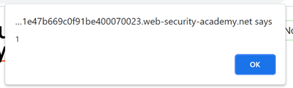 Reflected DOM XSS result